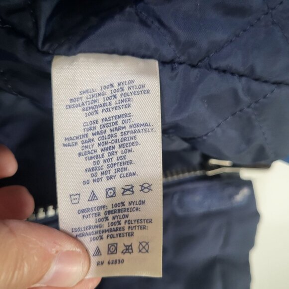 Lands' End Boys Squall Jacket  Size Medium 10-12 Blue *NO LINER - Picture 14 of 16